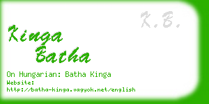 kinga batha business card
